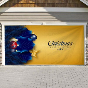 Nouvelle Tapisserie de Noël 2022 pour Porte de Garage Extérieure, Décoration de Fête, en Polyester Personnalisable, Lavable en Machine - Product Image 2