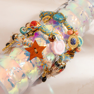 Fashion <b>Beaded</b> <b>Bracelet</b> With Tassels Star Pattern Unisex Jewelry Accessory - Product Image 1