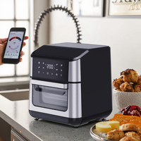Four à friteuse à air chaud WIFI en acier inoxydable à double chauffage avec fenêtre visible sans huile Four à friteuse à air 10L