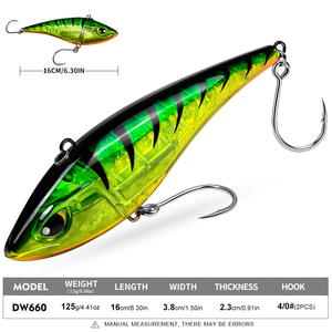 Nouvelle leurre VIB coulante de 16 cm, 125 g, 8 couleurs, avec plomb intégré et hameçon simple, pour la pêche au thon en mer, en bateau ou en roche. - Product Image 2