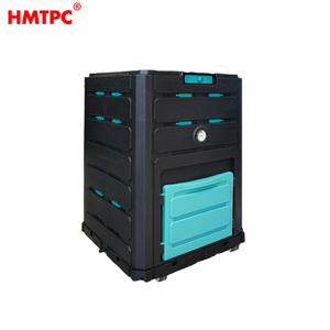 <span class=keywords><strong>Composteur</strong></span> extérieur résistant aux UV de 300 L en PP avec thermomètre, roues et système d'aération interne - Product Image 1