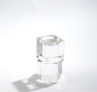LS Transparent Acrylique Bougeoir pour Mariage Rectangulaire Acrylique 9 Bougeoirs Bloc Cristal Lucite Menorah Hanukkiah