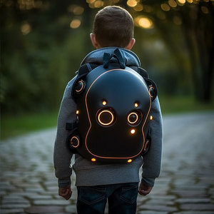 Custom Glow <b>Backpack</b> For Kids Lightweight Waterproof Daypack With Light Up Design For Hiking School Outdoor Use - Product Image 1