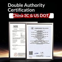Casque de moto ABS avec double certification 3C/DOT, fente pour casque audio, motifs et logos personnalisables pour la conduite transfrontalière