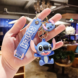 Dễ thương phim hoạt hình 3D Quái Vật Keychain PVC cao su Búp bê mặt dây chuyền móc chìa khóa xe Phụ kiện Túi Chìa Khóa với dây đeo cổ tay keycahins Quà Tặng tùy chỉnh - Product Image 4