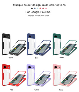 Coque de téléphone 360 degrés pour Google <span class=keywords><strong>Pixel</strong></span> <span class=keywords><strong>6A</strong></span> pare-chocs arrière souple et transparent antichoc protecteur d'écran intégré - Product Image 6