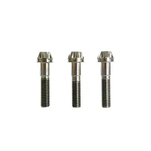 Titanium torx tapered head cap screws M8*30mm milled water droplets bolts