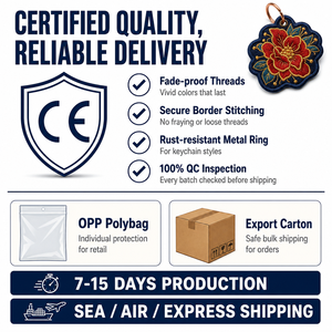 Portachiavi con Patch Ricamata a Motivo Mappa del <span class=keywords><strong>Mondo</strong></span>, Personalizzabile per Zaino, Souvenir di Viaggio, Portachiavi con Bandiera Nazionale - Product Image 5