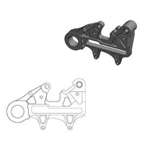 Per KTM SX-F 350 13-22 pinza freno posteriore distanziatore 240mm Moto Master pinze freno Moto - Product Image 1