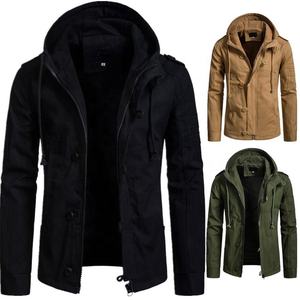 Vêtements à capuche pour hommes à la mode manteaux chauds sweats à capuche ajustés vestes d'hiver grande taille vestes pour hommes - Product Image 2