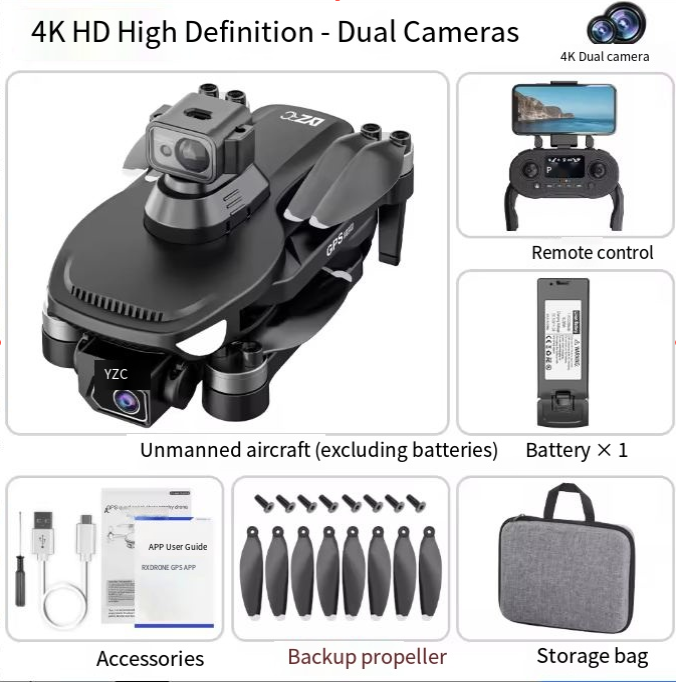 Black l500 pro max hd avec sac de rangement pour éviter les obstacles laser