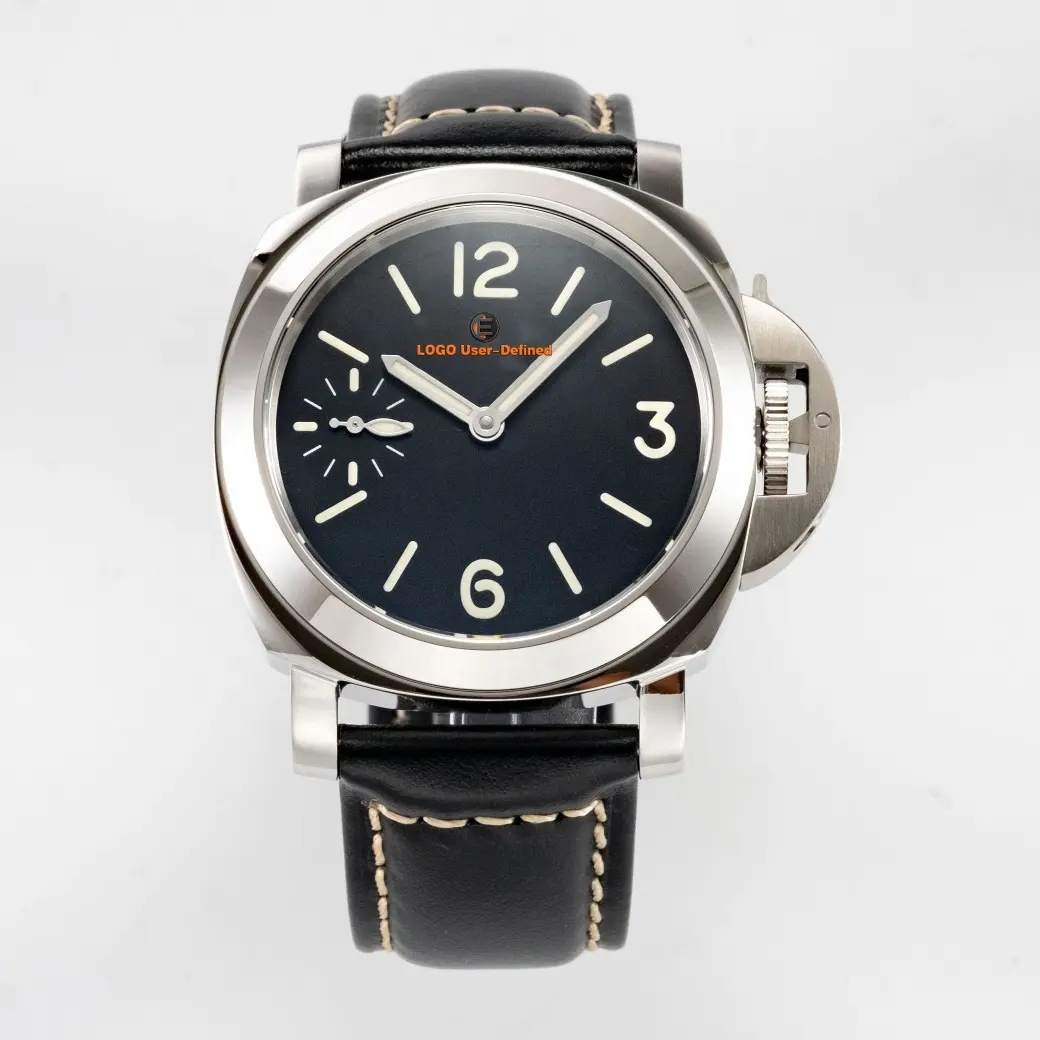 VS Factory-Reloj retro de acero inoxidable de 44mm para hombre