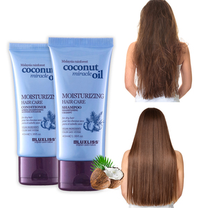 Champú Hidratante Luxliss para Cabello Seco, Cuidado Capilar Natural, Set de Viaje, Anti-Frizz, Sin Sulfatos, Champú y Acondicionador con Aceite de Coco - Product Image 1