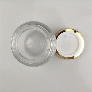 Pots cosmétiques en verre transparent avec couvercles, pour crème visage et corps, forme sphérique, 50ml 100ml, pots cosmétiques à double paroi épaisse - Product Image 6