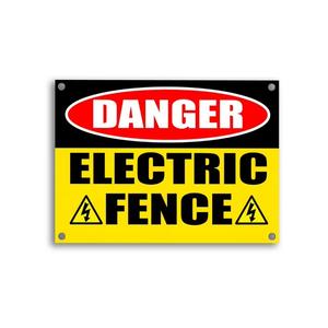 <span class=keywords><strong>Panneau</strong></span> de clôture électrique personnalisé de haute qualité, 11x8, simple face, <span class=keywords><strong>panneau</strong></span> d'avertissement de sécurité premium pour clôtures électriques - Product Image 1