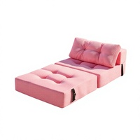 Canapé-lit pliable japonais convertible en tissu, avec mousse haute densité, portable, une place, moderne, chaise longue de sol inclinable, extra confortable