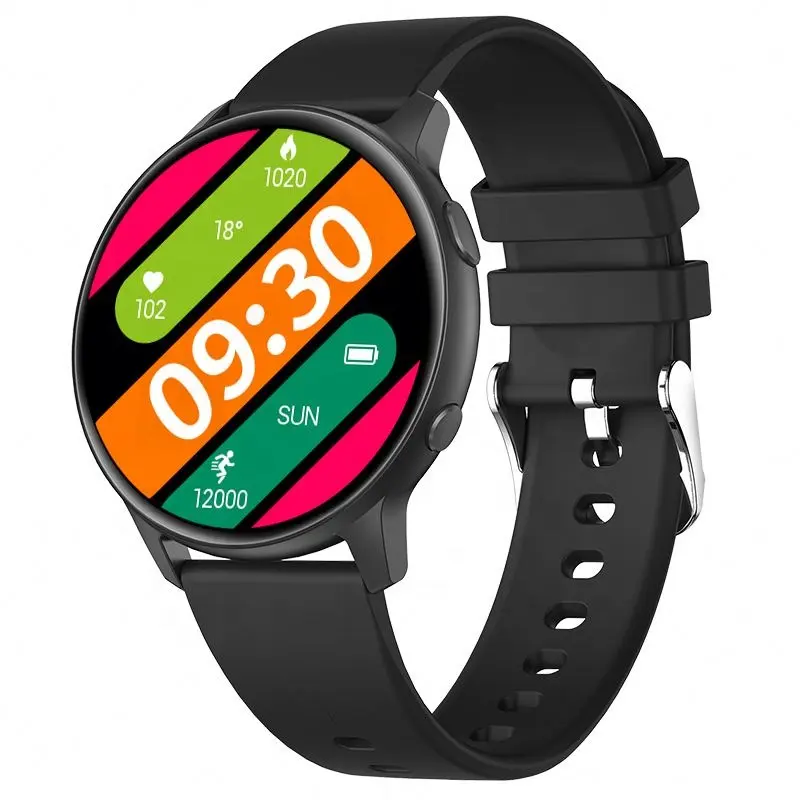 ساعة ذكية MX1 بتصميم عصري IP68 مقاومة للماء ساعة Reloj صحية سوار بوصة شاشة لمس مستديرة مع لعبة ذكية