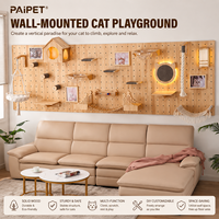 Mur d'escalade pour chat PAIPET en pin, mobilier mural modulaire minimaliste personnalisé pour chat, système à 4 niveaux, pont, maison, hamacs, fournisseur de cartons