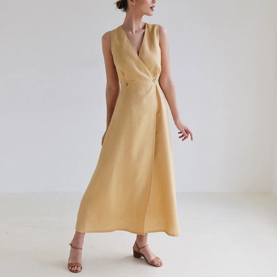 Buy In Bulk Beige Colored Dress 1k+