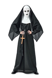 Disfraces de una <span class=keywords><strong>monja</strong></span>, conjunto de capa negra, conjunto de vestido de hermana, Halloween, fiesta - Product Image 3