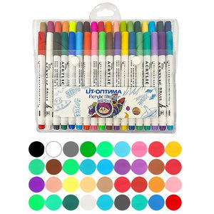 Acryl-Marker-Set 12/24/36/48 Farben Schulbedarf Stift Schreibwaren Zeichenspielzeug Marcadores De Arte - Product Image 3