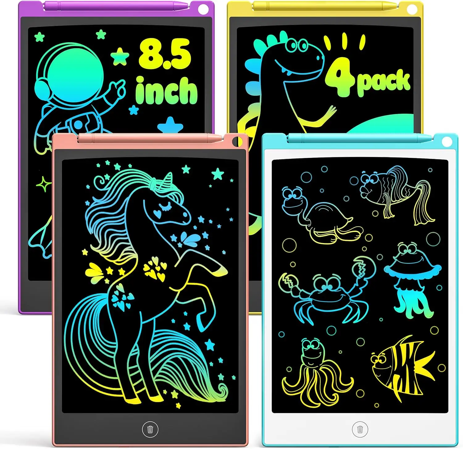 Doodle - Tablet colorido para crianças, jogo de viagem, atividades, brinquedos, presente de aniversário, tablet com escrita LCD, desenho de quadro colorido para crianças