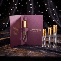 Premium Keşif Seti Kaplamalı Kağıt Kutu 3 Panelli Üç Katlı Test Kartı Mini 1.5ml 2ml 3ml 5ml Cam Şişeler için
