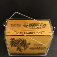 Boîte de présentation en acrylique transparente avec couvercle magnétique pour Elite Trainer Box, protection UV