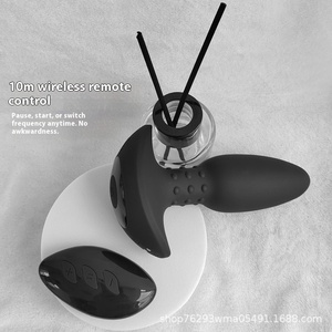 Juguete sexual anal de silicona con control remoto inalámbrico unisex, instrumento de masaje de próstata giratorio, carga por vibración - Product Image 3