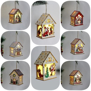 Adornos Navideños de Madera en Oferta, Casitas Coloridas para Decorar el Árbol de Navidad, Adornos Colgantes para el Árbol de Navidad - Product Image 2