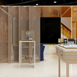 Quiosque de Joias Moderno Personalizado com Vitrine de Vidro com Fechadura e Gavetas para Loja de Joias Finas - Product Image 5