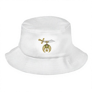 SOMBRERO CUBO BLANCO MASÓNICO CON LOGOTIPO SHRINER DE SOMBRERO CON SÍMBOLO BORDADO - Product Image 1