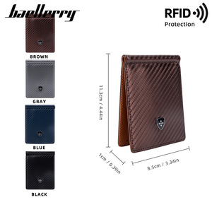 Baellerry Men's Card Holder Bi Fold Thin Carbon Fiber <b>RFID</b> Protection Credit Card <b>Wallet</b> Everyday Use - Product Image 4