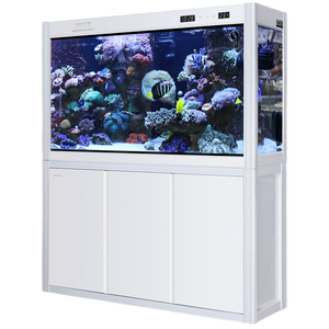 <span class=keywords><strong>Aquarium</strong></span> en verre haut de gamme avec meuble de rangement, <span class=keywords><strong>éclairage</strong></span> LED et système de cascade silencieux pour salon - Product Image 5