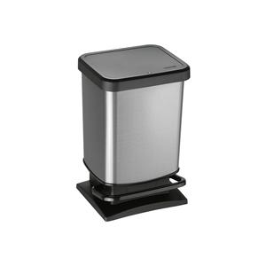 Rotho Paso <b>Step</b> Trash Can 10L Stainless Steel <b>Kitchen</b> Waste Bin - Product Image 1