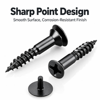 Carbon Steel Self-Tapping Screws with Decorative Caps Cross Phillips Flat Head Cabinet Screws for Wardrobe and Drawer Furniture