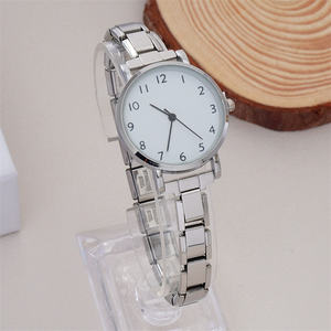 Jam Tangan Wanita Model Kotak Gaya Italia DIY, Tali Baja Anti Karat, Casing Paduan, Fashion Santai untuk Pelajar, Quartz dengan Dial Jarum - Product Image 5