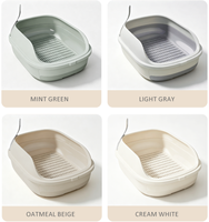Toilette pour animaux de compagnie, bac à litière pour chat en plastique confortable de qualité supérieure, facile à nettoyer, design magnétique, base antidérapante, pelle à litière pour chat