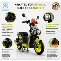 Scooter à essence 50CC pour adultes, utilisation urbaine, quatre temps, refroidissement par air, 45 km/h, économique, compact, cyclomoteur à essence, conduite quotidienne