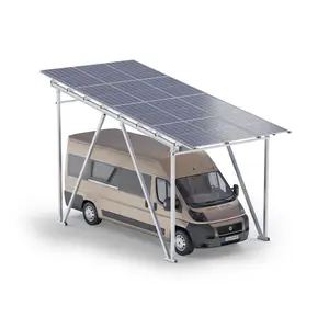 Soloport Brand SPG5-W Outdoor Electric Vehicle EV Charging Station Home Solar Carport For Campers