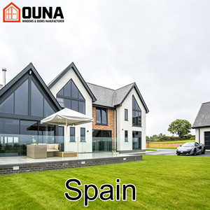 Ventana Panorámica de Aluminio con Certificación CE para Proyecto OUNA <span class=keywords><strong>España</strong></span>, Puerta Corredera de Vidrio Templado, Eficiente Energéticamente - Product Image 1