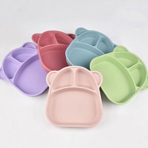 Plato de Silicona de Grado Alimenticio con Logotipo Personalizado, Antiderrames, Apto para Lavavajillas, Juego de Vajilla para Niños Pequeños, Color Personalizado - Product Image 4