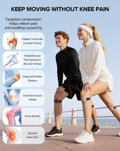 دعامة ركبة سيليكون قابلة للتعديل مع وسادة هوائية وحزام غير قابل للانزلاق للجري وكرة السلة والرياضات - Product Image 3