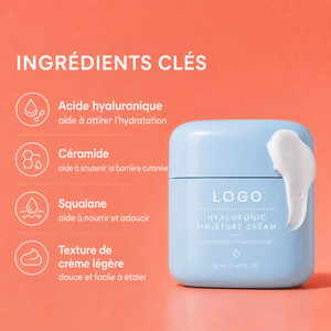 Crema Revitalizante Ligera ODM/OEM, Hidratación 24H, Suaviza la Piel Áspera, Calma el Enrojecimiento, Piel Sensible, Crema Hidratante con Ácido Hialurónico - Product Image 4