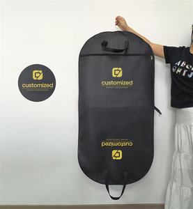 Venta al por mayor de lujo <span class=keywords><strong>traje</strong></span> de la cubierta bolsa de ropa de ventana transparente impermeable personalizado impreso con logotipo transpirable reutilizable plegable de viaje - Product Image 3
