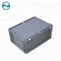 Chiffre d'affaires boîte de transport logistique Standard ue boîte de transport PP * caisse en plastique boîte solide forte 600*400*340mm gris/bleu