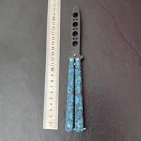 Couteau papillon d'entraînement portable CSGO Balisong, couteau papillon transformable en acier allié, couteaux pliables pour l'entraînement, jeux de plein air