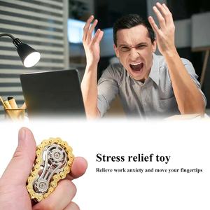 Jouet anti-Stress chaîne de vélo en métal Fidget pignons volant pignon Roadbike métal Spinner bout des doigts Gyro - Product Image 3