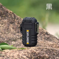 Meilleure vente de briquet USB de haute qualité Nouvelle mode Double Arc Design Water Fire Proof Touch Cool Feature Smoking Giveaways