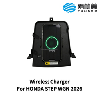 YULINME Chargeur sans fil pour voiture, support de téléphone pour console centrale, charge rapide mains libres, compatible avec Honda Step WGN 2022-2026
